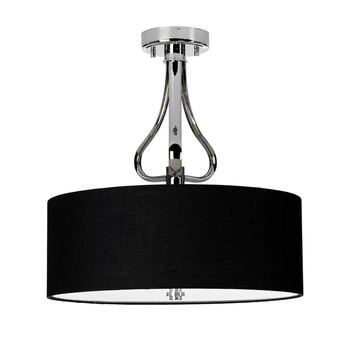 Lampa sufitowa Falmouth BATH-FALMOUTH-SF-PC Elstead półplafon IP44 chrom czarny