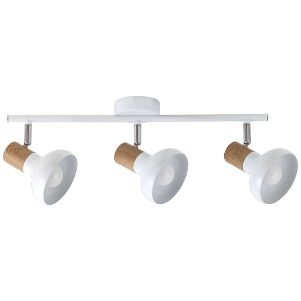 Plafon LAMPA sufitowa HOLLY 5945 Rabalux metalowa OPRAWA skandynawskie reflektorki regulowane drewno buk białe