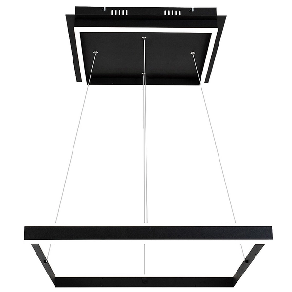 Czarna lampa wisząca Quadro 3085 ledowy ring 60W 4000K zwis nad stół