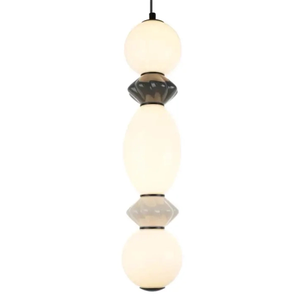 Wisząca lampa ceramiczna Balos PND-94921-3V-BK LED 14W 3000K szary czarny
