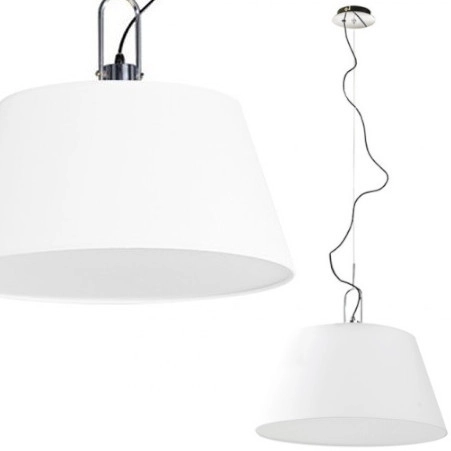 LAMPA wisząca MD2361-M-WH/2293 abażurowa OPRAWA zwis klasyczny biały