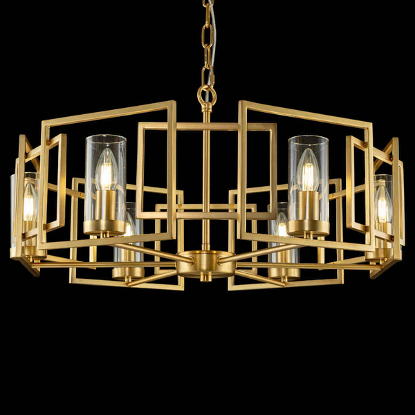 LAMPA wisząca BOWI H009PL-06G Maytoni metalowa OPRAWA zwis na łańcuchu złoty