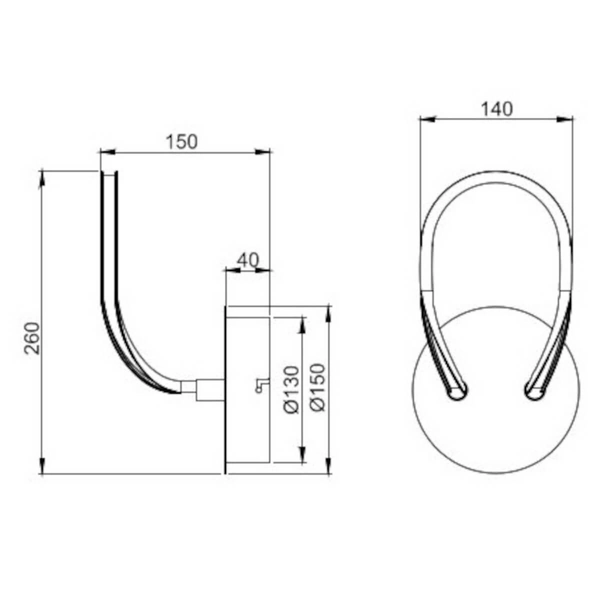 Ścienna lampa Bologna R27051131 RL Light LED 11W 4000K uchwyt biały