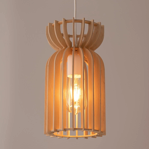 Skandynawska lampa wisząca Kymi 10571 Nowodvorski nad stół drewniana biała