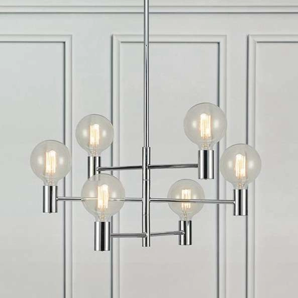 LAMPA wisząca CAPITAL 106419 Markslojd metalowa OPRAWA industrialna ZWIS żarówki bulbs sticks chrom