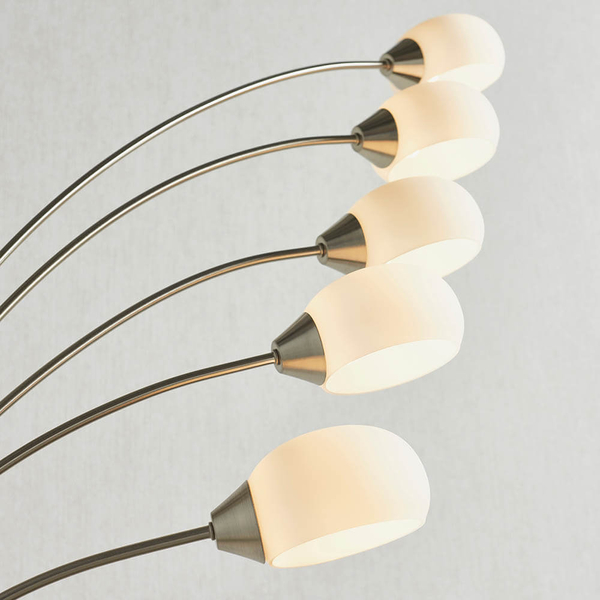 Łukowa lampa podłogowa Jaspa 76568 LED 5,5W 3000K srebrny biały