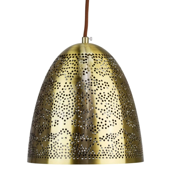 Wisząca orientalna lampa SFINKS 31-43306 ażurowa z wzorkami patyna