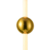 LAMPA wisząca HALLING PND-16357-CA-1 Italux szklana OPRAWA tuba zwis LED 13,3W 3000K metalowa kula miedziana biała