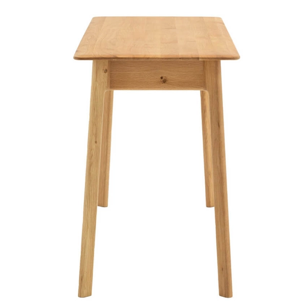 Dębowe biurko Madrid 5059413395895 z szufladą brązowe