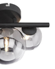 Sufitowa lampa Riha 56133-3W LED 3W 3000K szklana czarna grafitowa