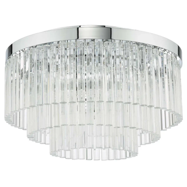 Kryształowy plafon Logan LOG5408 glamour okrągły chrom