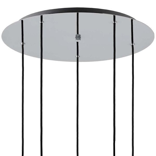 Lofrowa LAMPA wisząca LONGIS 10526509 Kaspa szklana OPRAWA skandynawski ZWIS kaskada chrom przezroczysta czarna