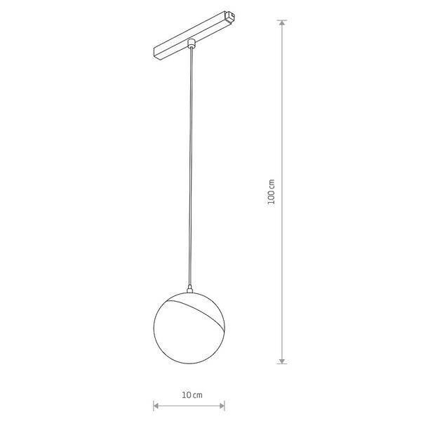 Zwis do magnetycznych szyn 1-obwodowych Lid 10648 Nowodvorski LED 8W 4000K kula