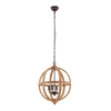 Wisząca lampa Toba 73575 Endon klatka na łańcuchu czarna drewno