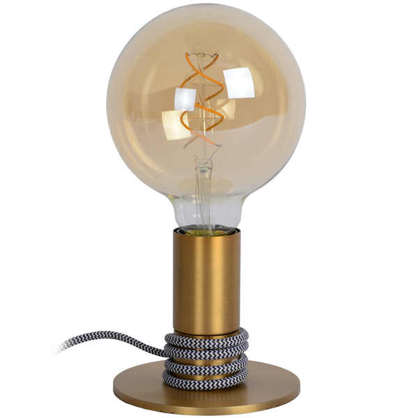 Loftowa LAMPKA stołowa MARIT 45576/01/02 Lucide metalowa LAMPA stojąca mosiądz