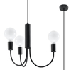 LAMPA wisząca SL.0856 świecznikowa OPRAWA metalowy zwis czarny