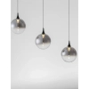 Wisząca lampa kulista LURVELA LE45131 LED 20W 3000K szara czarna