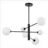 Loftowa LAMPA sufitowa DORADO LP-002/6P BK Light Prestige metalowa oprawa szklane kule plafon molekuły czarne białe