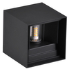 Elewacyjny kinkiet Kioto 318572 LED 5W kwadratowa oprawa czarna