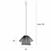 Zwisająca lampa boho Amalfi P0580 Maxlight sznurek japandi czarna