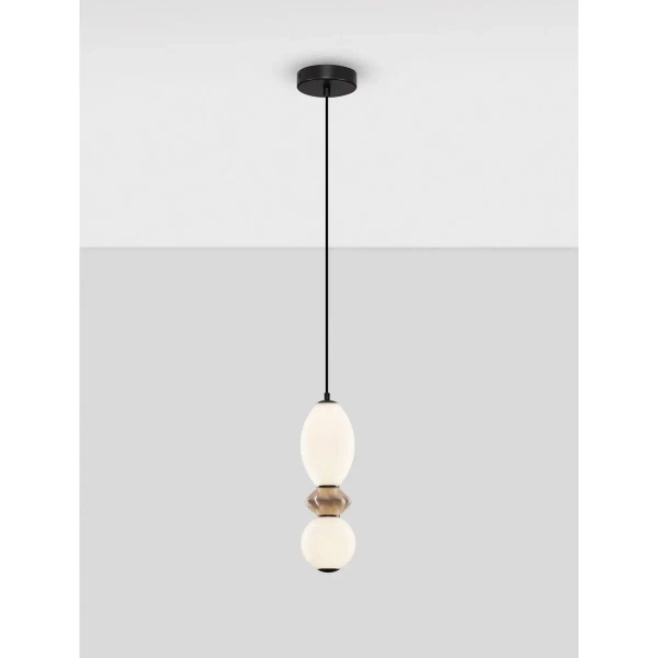 Lampa wisząca nad stół MONRETA LE45231 LED 12W 3000K mokka biała