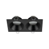 Podwójny downlight sufitowy Prisma 10579 prostokąt czarny
