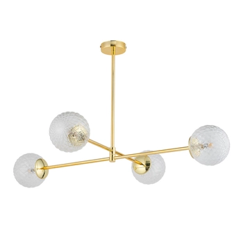 Lampa salonowa sufitowa Candix 4605 TK Lighting kulista przezroczysta złota