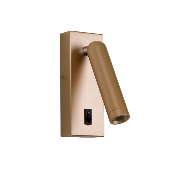 Metalowy ścienny kinkiet Nova WL-46376-1-GD LED 2,5W 3000K tuba złota