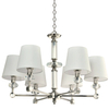 Glamour LAMPA wisząca DOHA P06285NI-WH Cosmolight abażurowy zwis z kryształkami nikiel