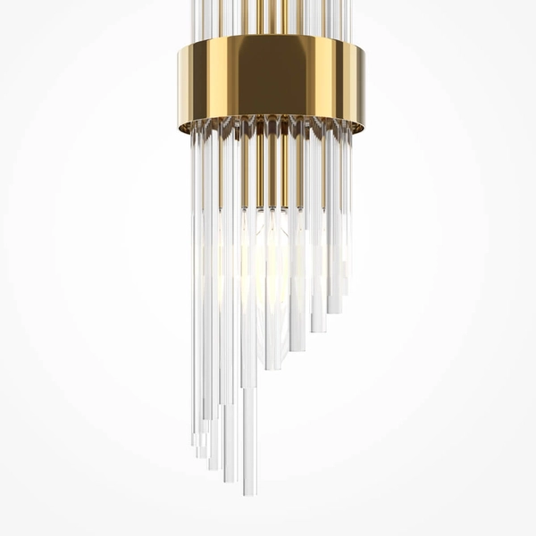 Kinkiety ścienny do jadalni Frame MOD174WL-02G Maytoni tuba metalowa złota