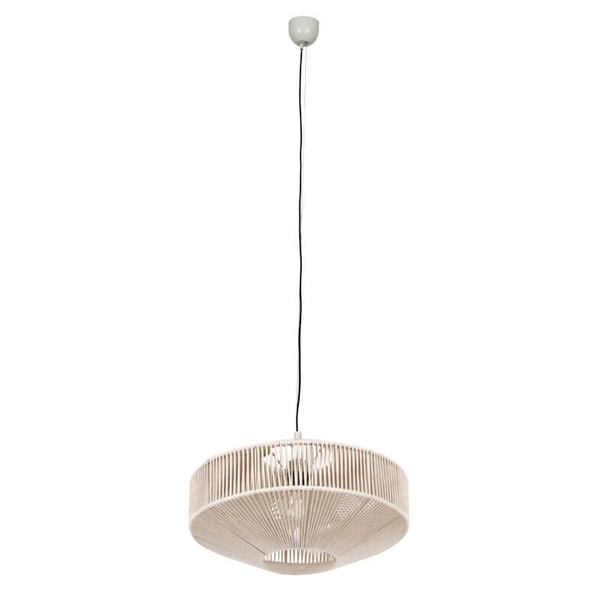 Sypialniana lampa zwisająca SVEA 364700144 Trio boho bawełniana beżowa