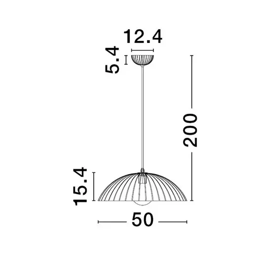 Betonowa lampa wisząca nad stół GIRONTO LE45302 do jadalni biała
