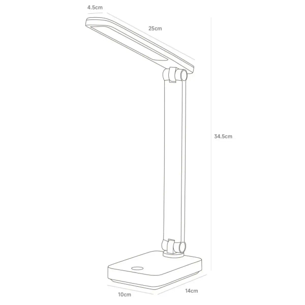 Regulowana lampa BIURKOWA 1949-BK LED 8W CCT dotykowa czarna