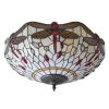 Sufitowa lampa tiffany Dragonfly 70723 witraż do jadalni beżowa kolorowa