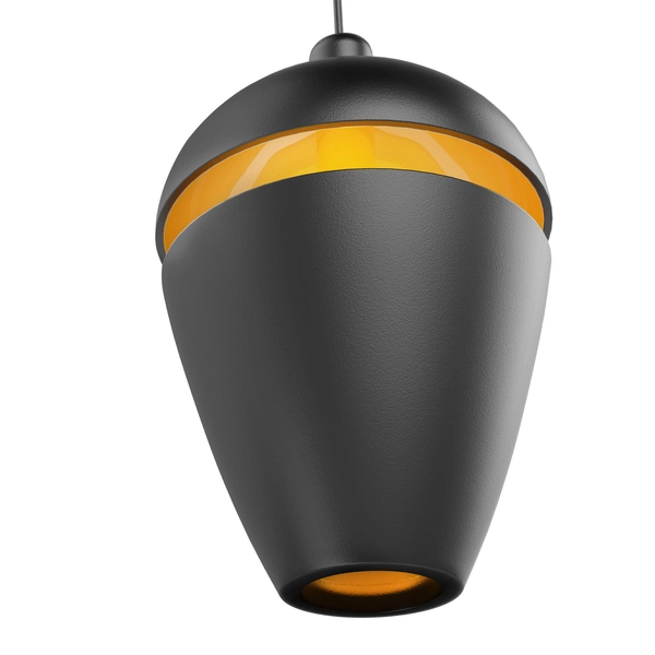 Wisząca lampa loftowa Cometshine P0471 LED 8W do holu czarna złota