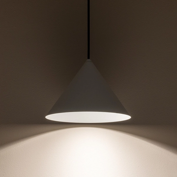 Zwis salonowy stożek Zenith 10880 Nowodvorski nad stół metalowy jasnoszary