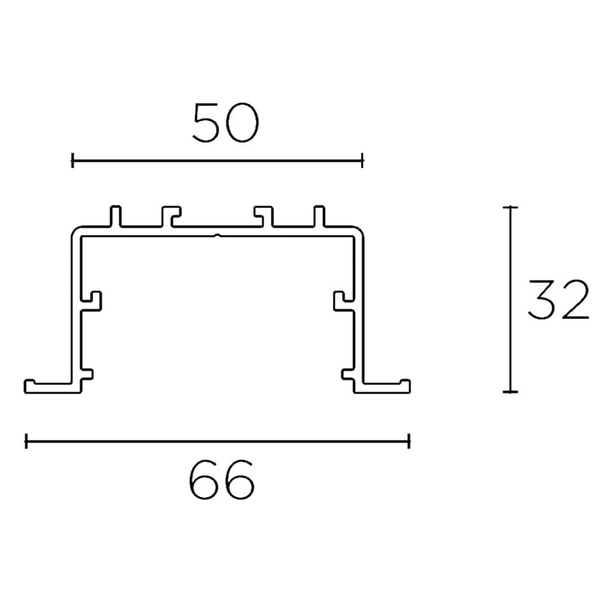 Lampa podsufitowa liniowa Lupinus 2120001202-1 Elkim LED 8W 4000K biały