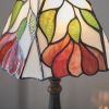 Stołowa lampka tiffany Botanica 63963 z wtyczką szklana brązowa kolorowa