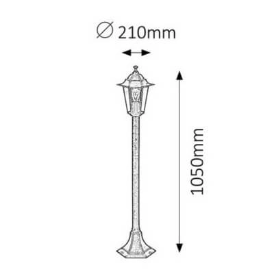 Ogrodowa latarnia tarasowa VELENCE 8240 metalowa IP43 antyczne złoto