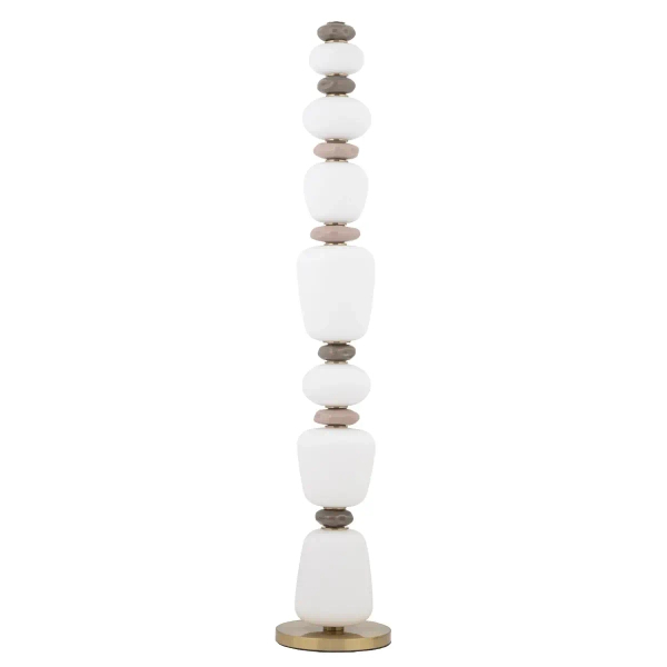 Podłogowa lampa do sypialni CERAMIC 11704 LED 34W 3000K biała szara
