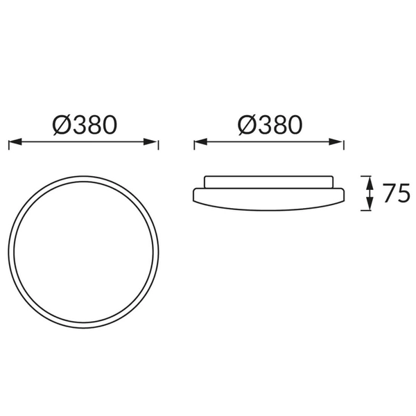 Plafon okrągły Linus 4348 Ideus LED 24W 4000K do salonu biały złoty