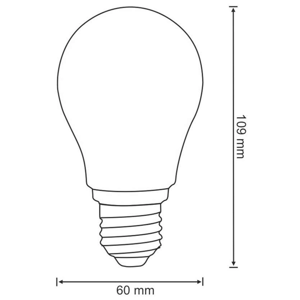 Żarówka dekoracyjna SANICO 305831 Polux E27 A60 7W 806 lm 230V kulka industrialna biała ciepła