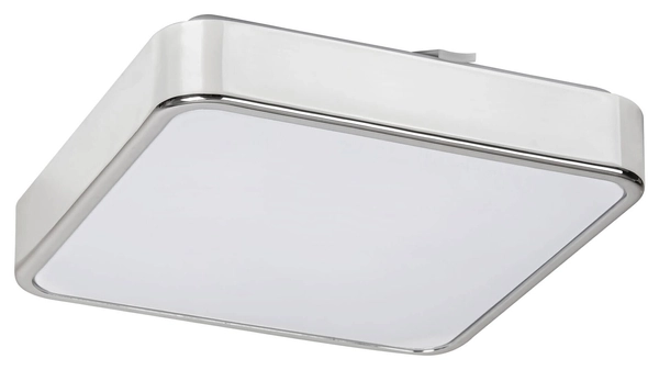 Sufitowa LAMPA plafoniera WOLIMIR 2982 Rabalux metalowa OPRAWA plafon LED RGB 22W 3000K - 6000K kwadratowy IP44 chrom