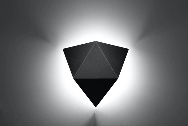 Kinkiet LAMPA ścienna SL.0421 geometryczna OPRAWA metalowa czarna