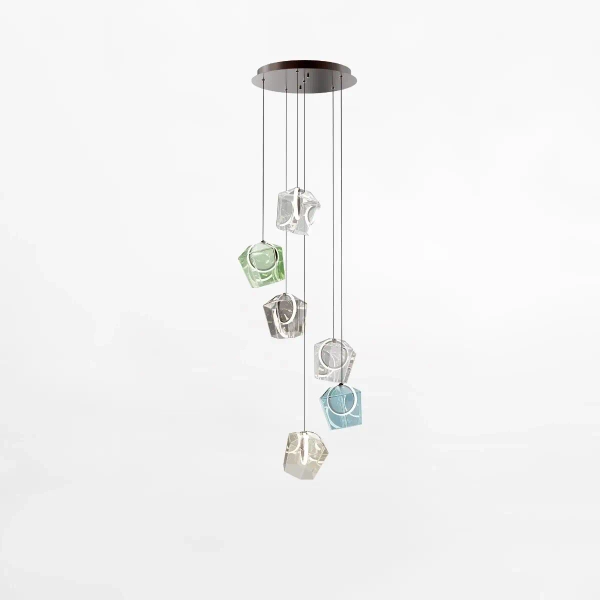 Nowoczesna lampa wisząca COLORE MD3350A-6BL/MIX LED 6W 3000K czarny