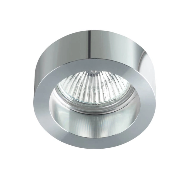 Okrągłe oczko metalowe Ranti MQ71811-1B Italux do gabinetu metalowe srebrne