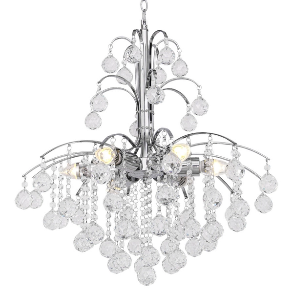 LAMPA wisząca Monte Carlo 6247/6 8C Elem kryształowa OPRAWA crystal ZWIS glamour chrom