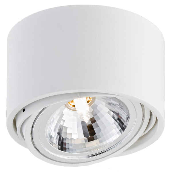 Halogenowa LAMPA sufitowa LUMOS 1 70251101 Kaspa natynkowa OPRAWA plafon regulowany spot metalowy biały