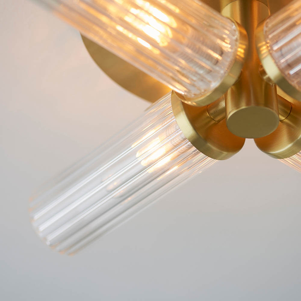Łazienkowa lampa sufitowa Talo 96160 IP44 tuby mosiądz przezroczysty