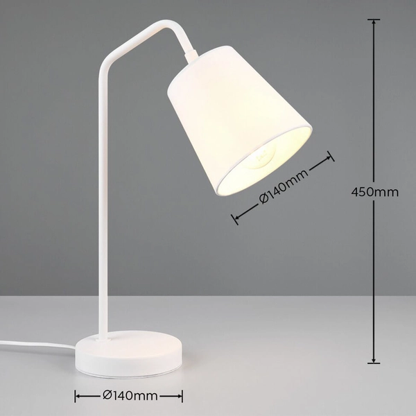 Lampka na biurko Buddy R51721031 młodzieżowa biała